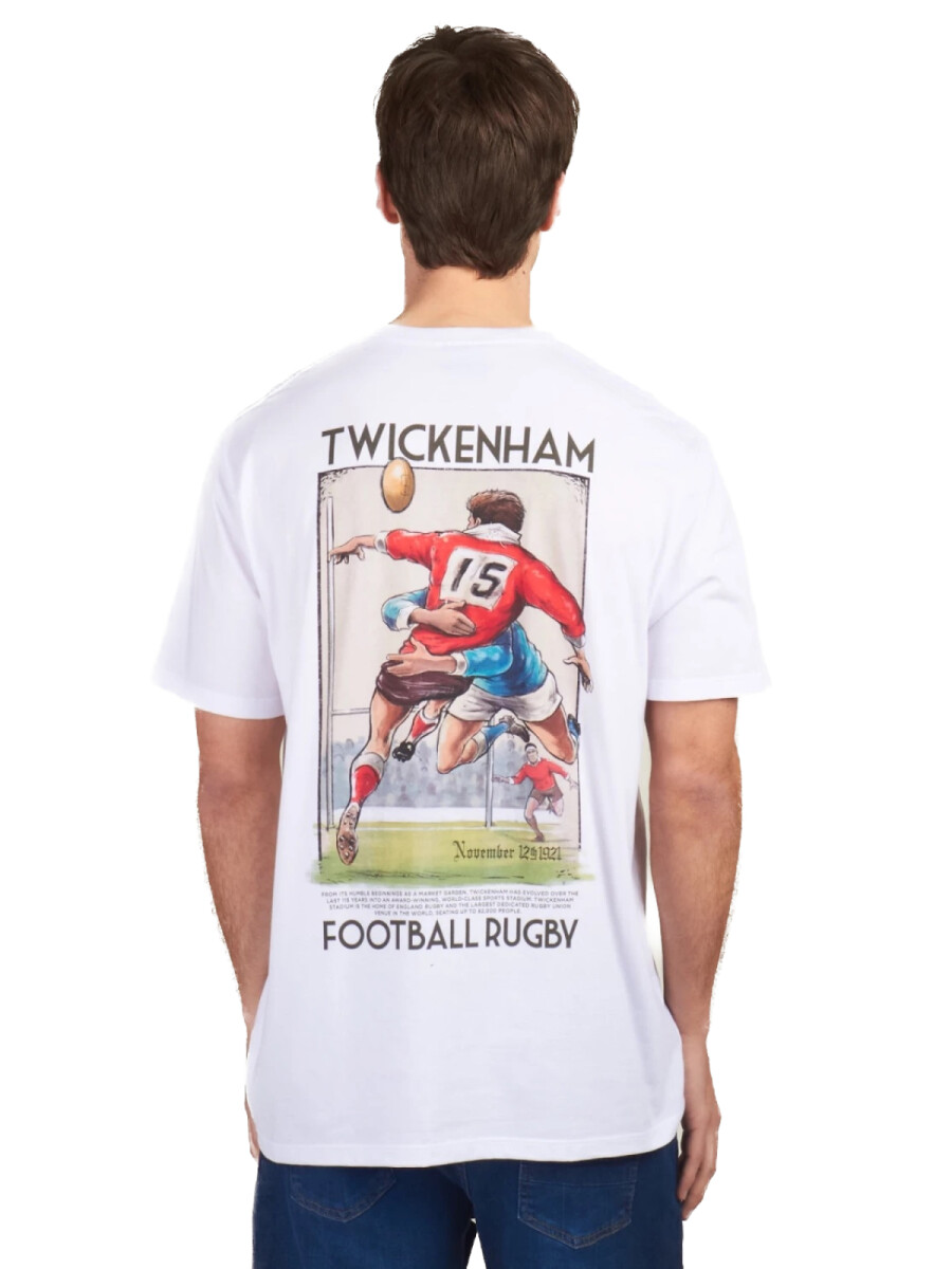 Camiseta Rugby - Twickenham Blanca 