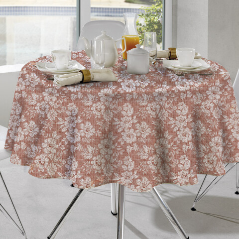 Mantel Bukara Peva Redondo 160 cm Salmón
