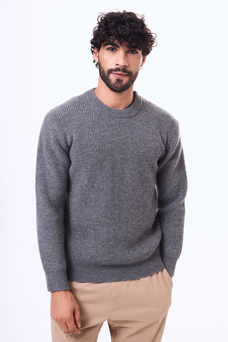 Buzo Tejido Babylon Gris claro