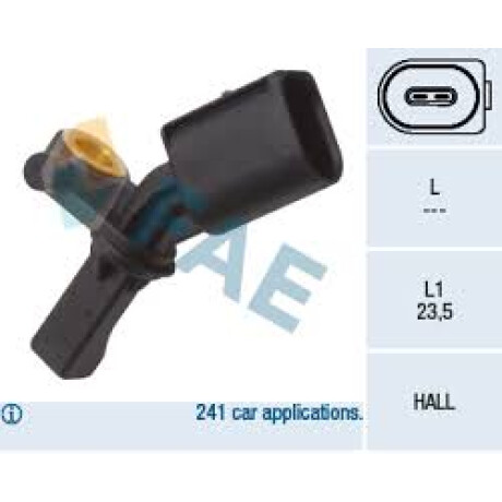 CAPTOR VOLKSWAGEN SENSOR ABS TRASERO DERECHO GOL G5 G6 FOX SURAN UP - CAPTOR VOLKSWAGEN SENSOR ABS TRASERO DERECHO GOL G5 G6 FOX SURAN UP -