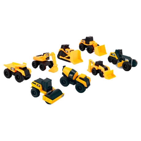 Set X8 Autitos Caterpillar Máquinas Construcción 8cm Set X8 Autitos Caterpillar Máquinas Construcción 8cm