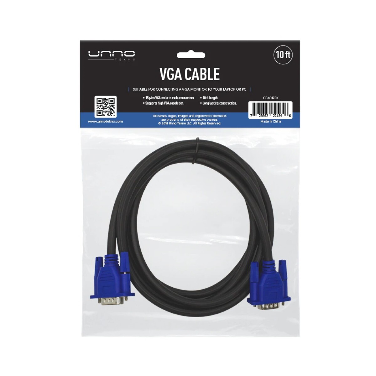 SUPPORTS HIGH VGA RESOLUTION,10FT - 001 