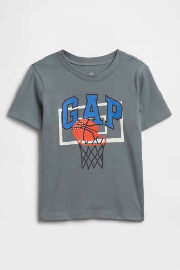 Remera Logo Gap Toddler Niño Pilot Grey