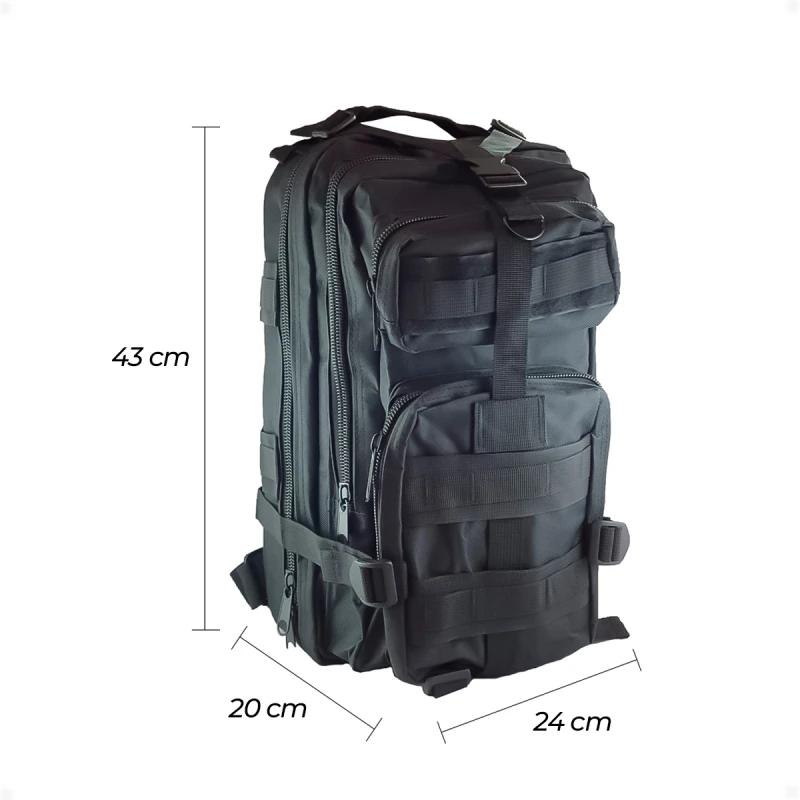 Bolso Mochila de Camping Táctica Negra