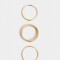 Pulseras Rígidas Sets De metal Set De Pulseras Rígidas Doradas - Dorado