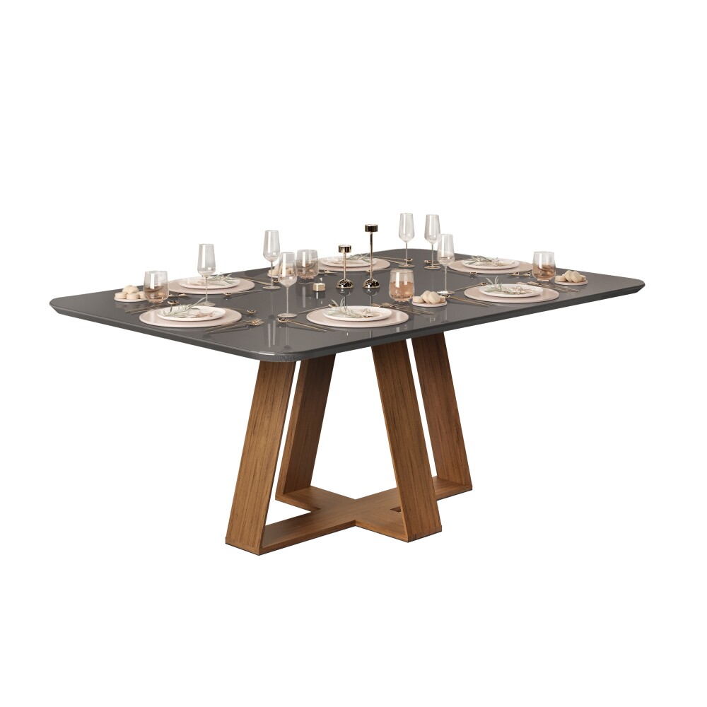 Mesa de Comedor 160 Gris - Linea Celeste Milán Mesa de Comedor 160 Gris - Linea Celeste Milán