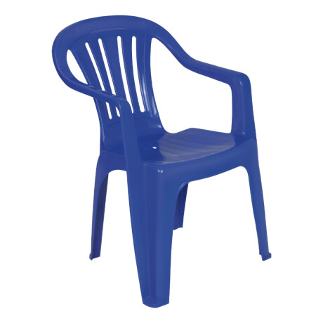 Silla MOR PlÃÂ¡stica Bela Vista con Apoya Brazo Azul