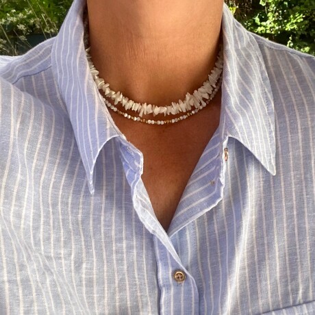 Collar BOREAL en acero y piedras naturales Collar BOREAL en acero y piedras naturales