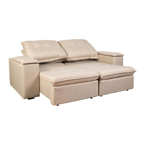SOFA RETRACTIL 3 CUERPOS TELA NATURAL-BEIGE ATLANTA BEIGE