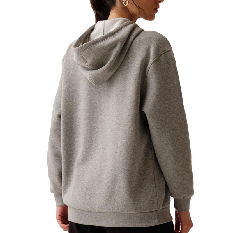 Fila Buzo Canguro Femenino Letter Winter Outline - Merg Gris