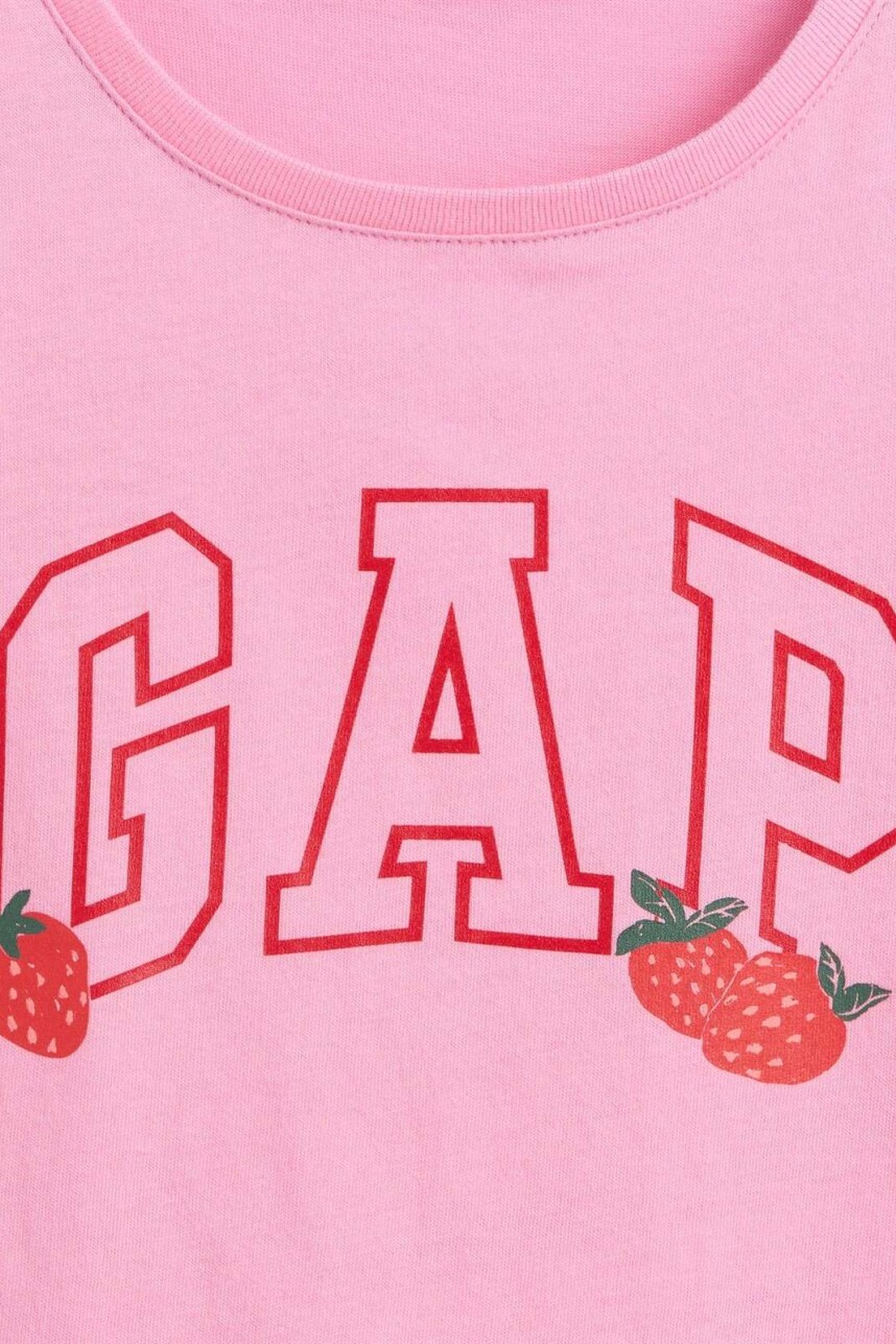 Remera Logo Gap Manga Corta Toddler Niña Parisian Pink