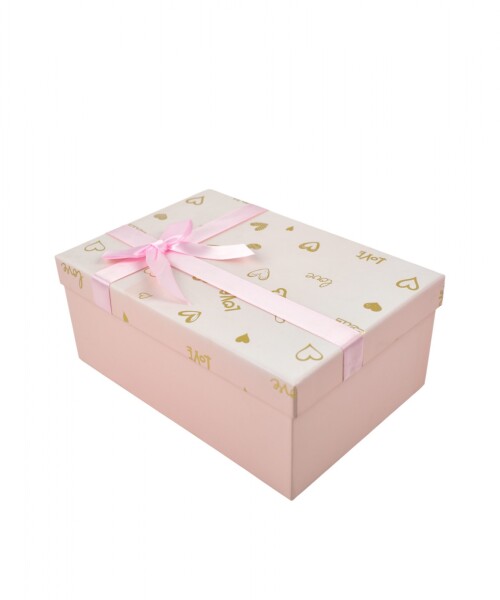 Caja rigida - 15,5x22,5x9,5 cm - heart ROSADO