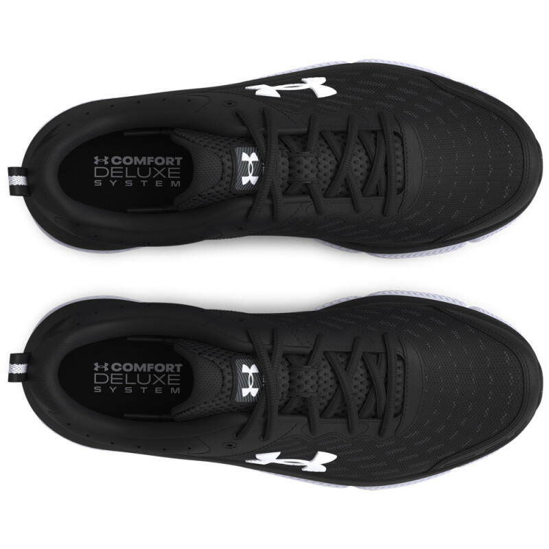 UA W Charged Assert 10-WHT BLK-001