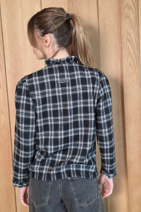 Camisa Mili Escocés Negro