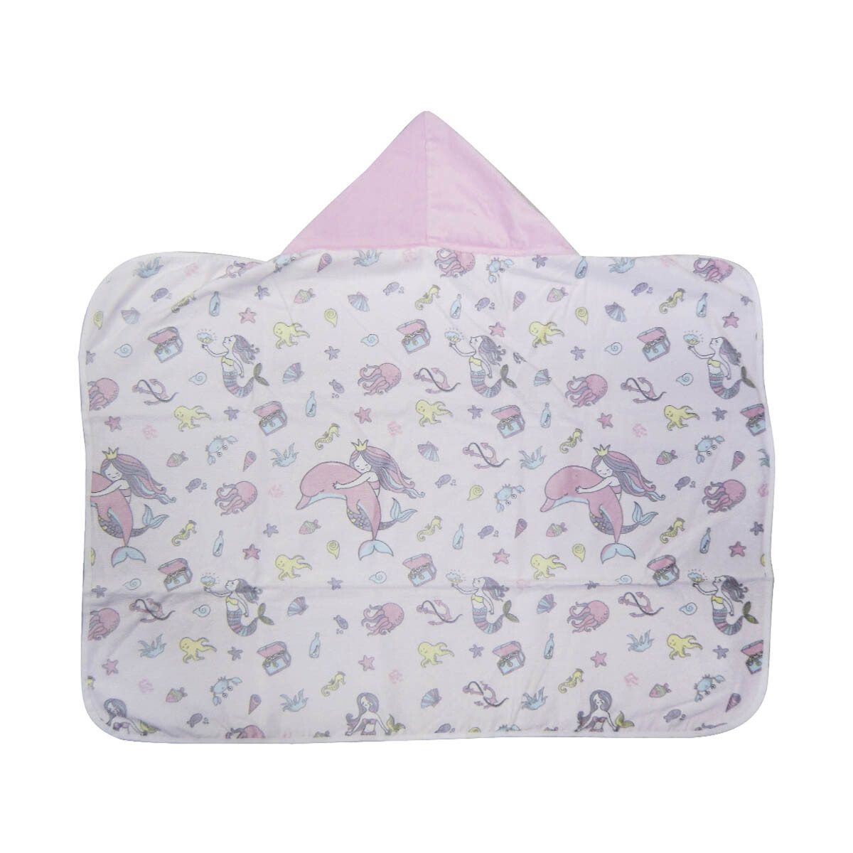 Toalla Con Capucha Bebé Döhler Velour 90 x 70 cm - Sirenas 