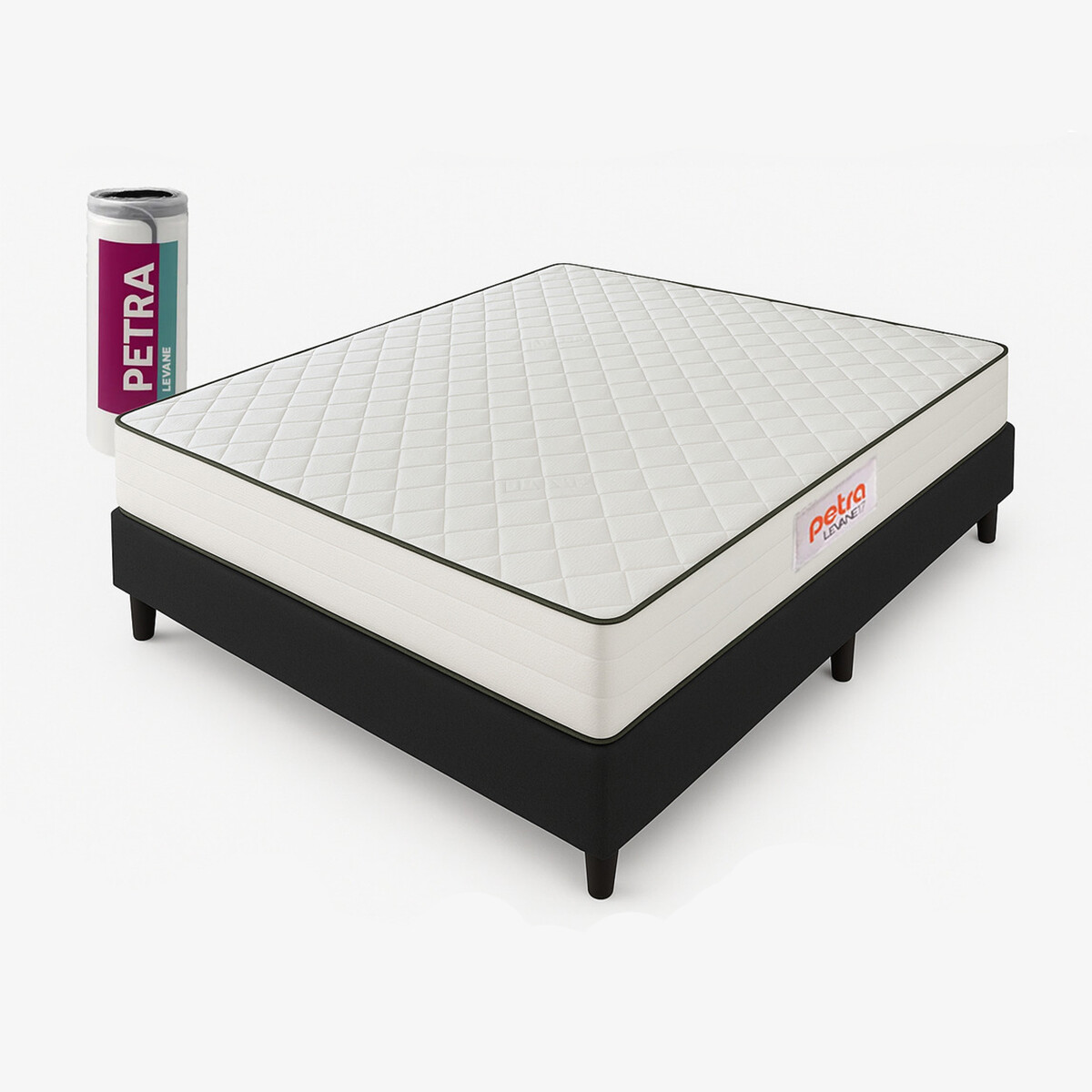 Conjunto Sommier 2 Plazas Levane 17 De Petra Con Box 