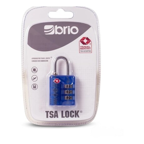 Candado para Valija con Combinación Brio para Viaje AZUL