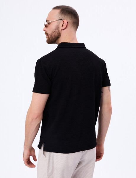 Remera cloque lisa negro