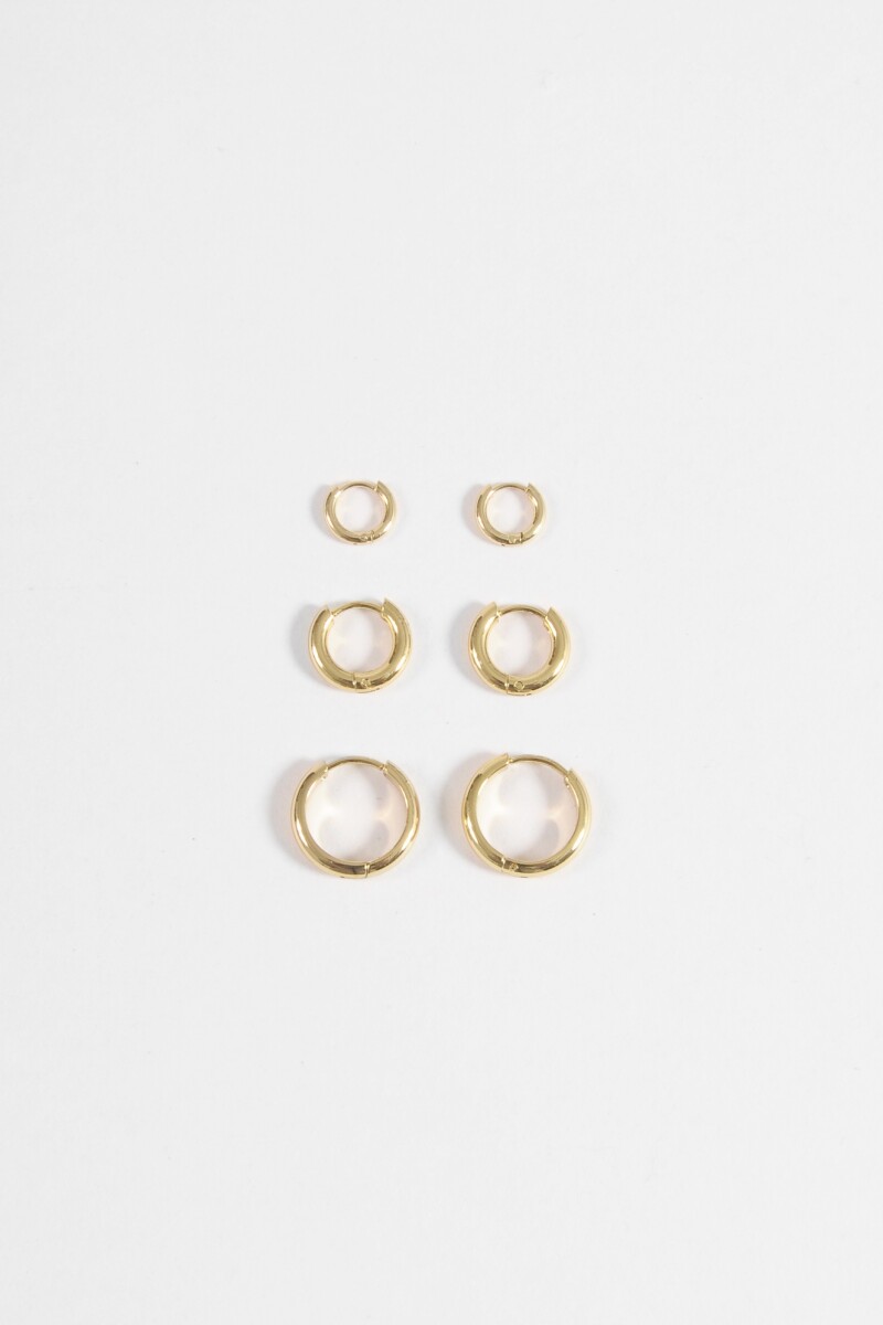 Set aros acero dorado
