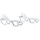 Set x2 reposera sole para jardin con posiciones BLANCO