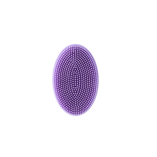 Cepillo exfoliante de silicona violeta