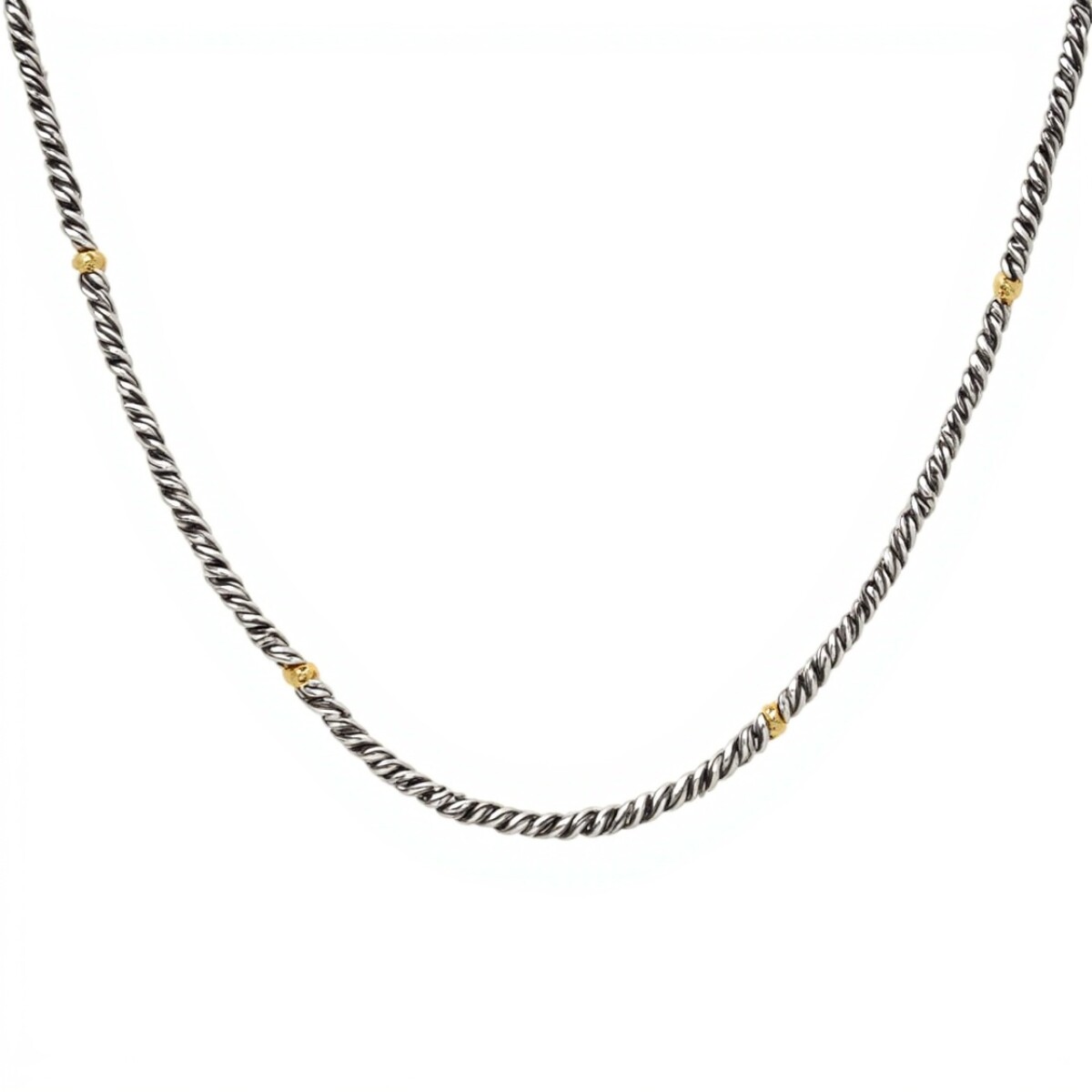Cadena Tourbillon-Plata y Oro-Sin Piedra-CD5002 - sinpiedra 