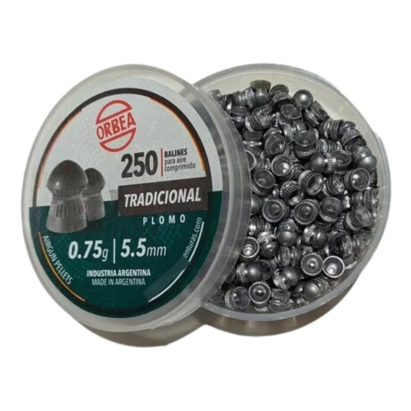 Balines TRADICIONAL Plomo cal 5.5 250un 0.75g - ORBEA Balines TRADICIONAL Plomo cal 5.5 250un 0.75g - ORBEA