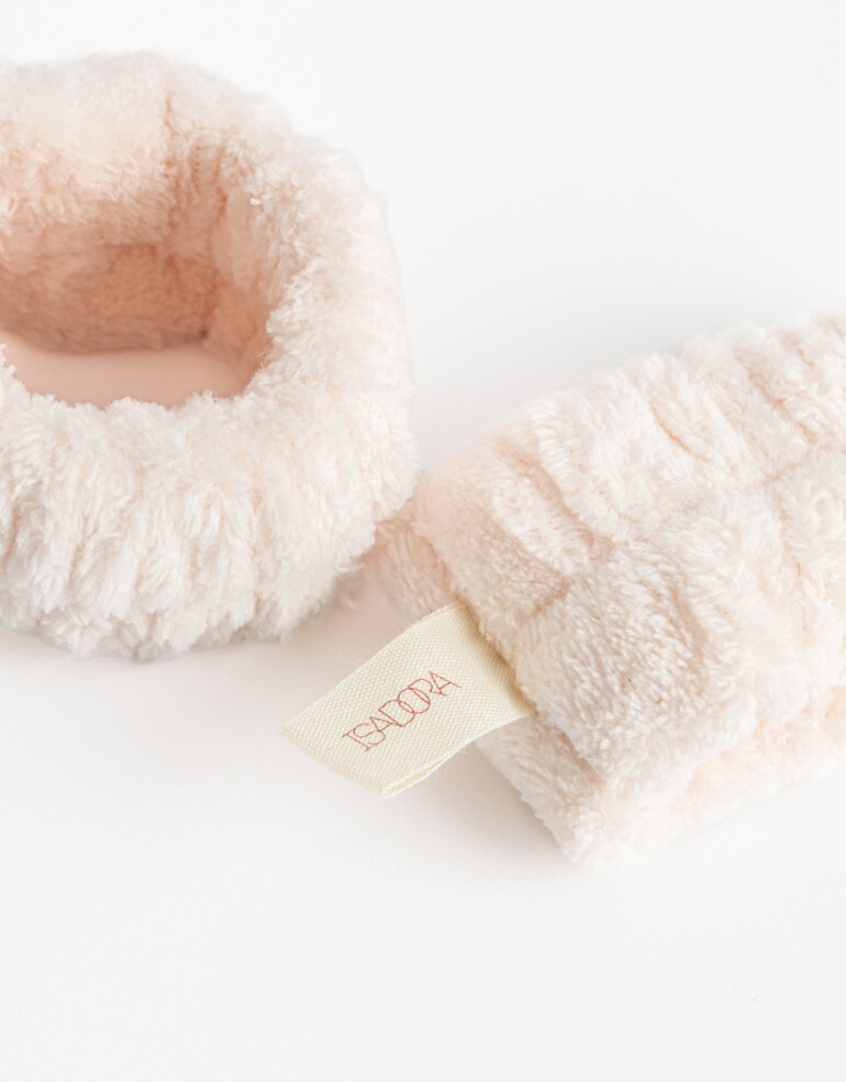 Complementos de Cosmética Isa Is Going Muñequeras Para Rutina Facial - Rosa Polvo