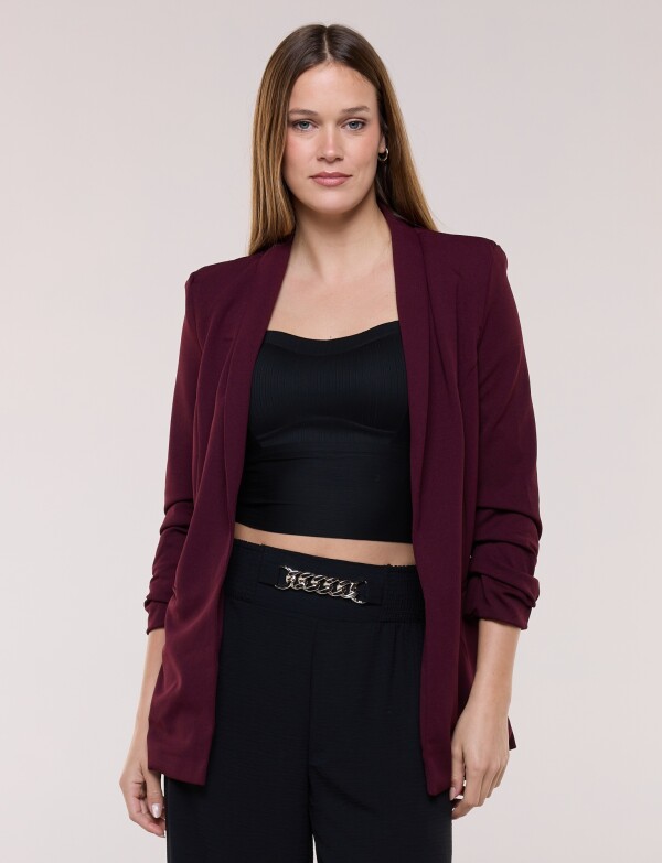 Blazer Crepe Manga Fruncida VIOLETA