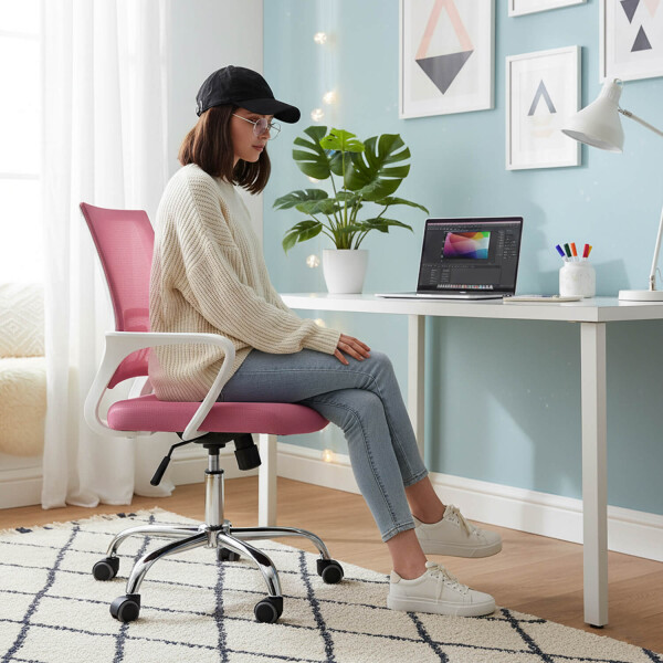 Silla de escritorio Oficina Sillon Ejecutiva Ergonomica IMBACK Color Rosa Silla de escritorio Oficina Sillon Ejecutiva Ergonomica IMBACK Color Rosa