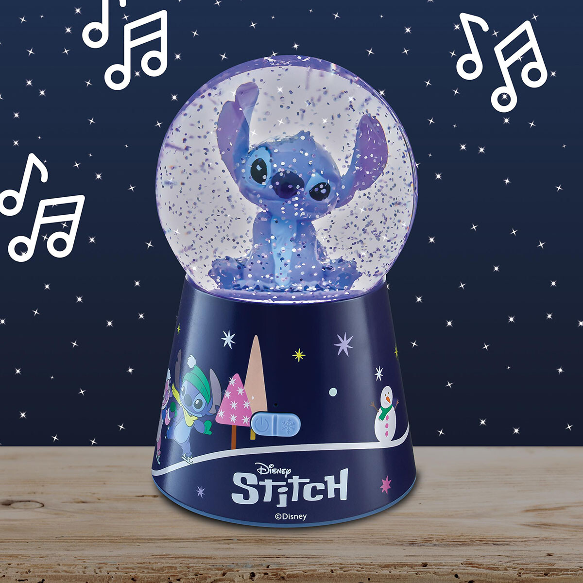 Bola de Nieve con Luz y Parlante Bluetooh Stitch Lexibook 