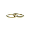 Par de alianzas de oro amarillo 18k de caña cuadrada Par de alianzas de oro amarillo 18k de caña cuadrada