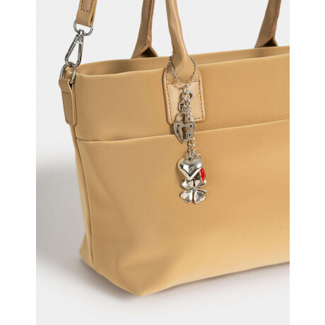 Cartera Shopper Marron Beige