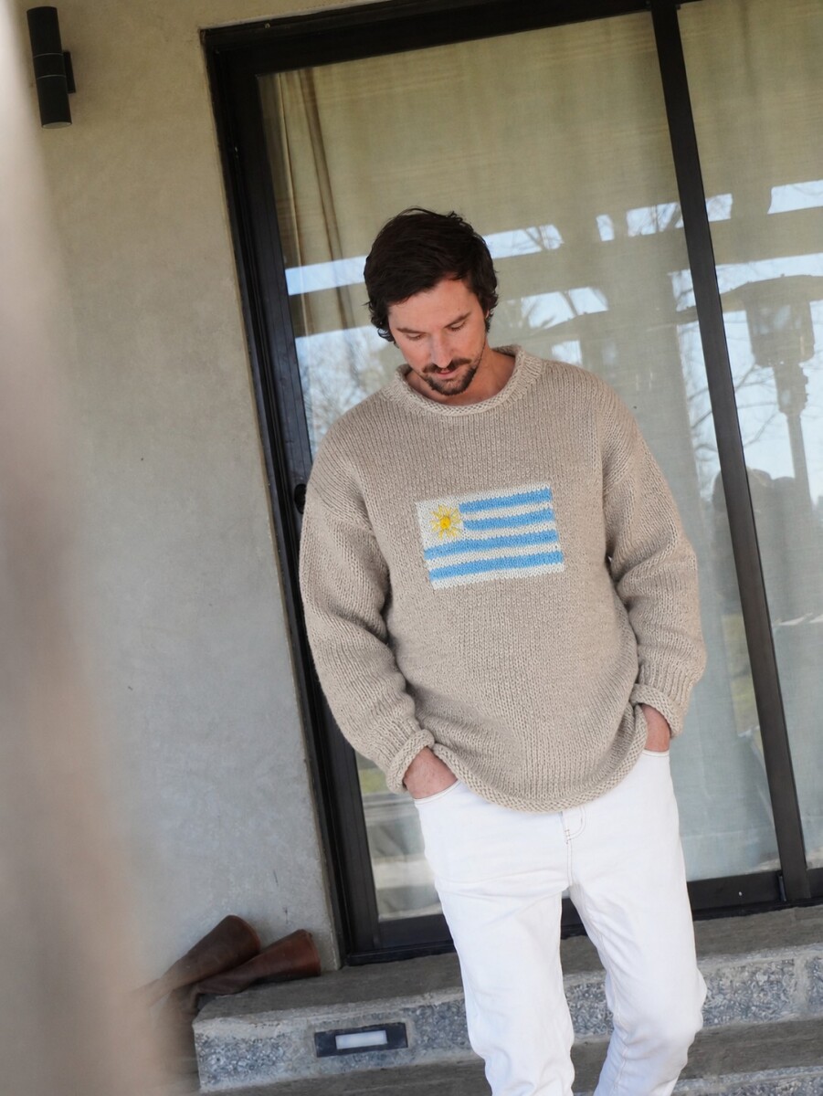 Sweater Flag Handmade Men - Beige 