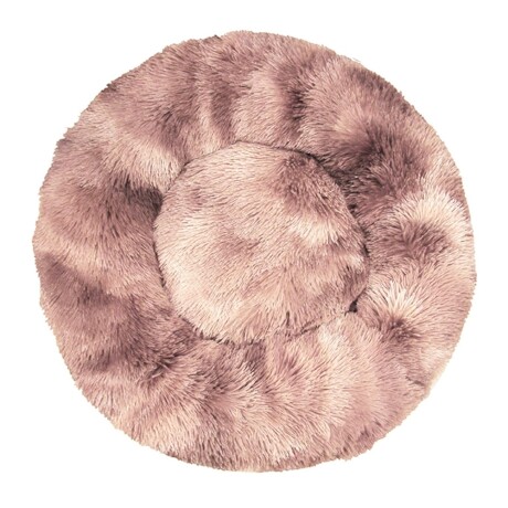 Cama Cucha Puff Redondo 40cm de Felpa p/ Mascotas Perro Gato Violeta