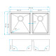 PILETA DE COCINA PILETA Y MEDIA 81.8X48.2X25 INOX 000