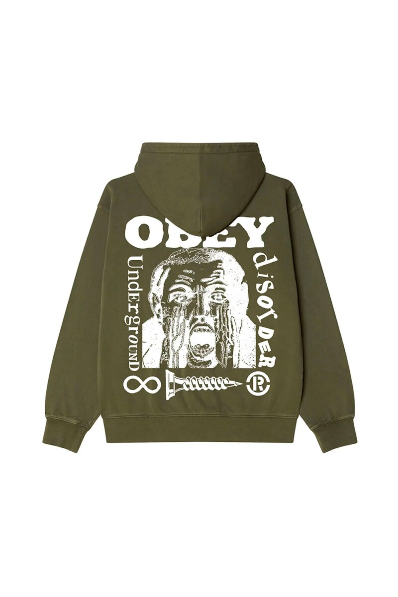 UNDERGROUND FADED HOOD Verde