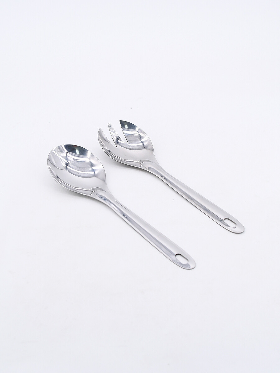 CUCHARAS PARA ENSALADA - PLATEADO 