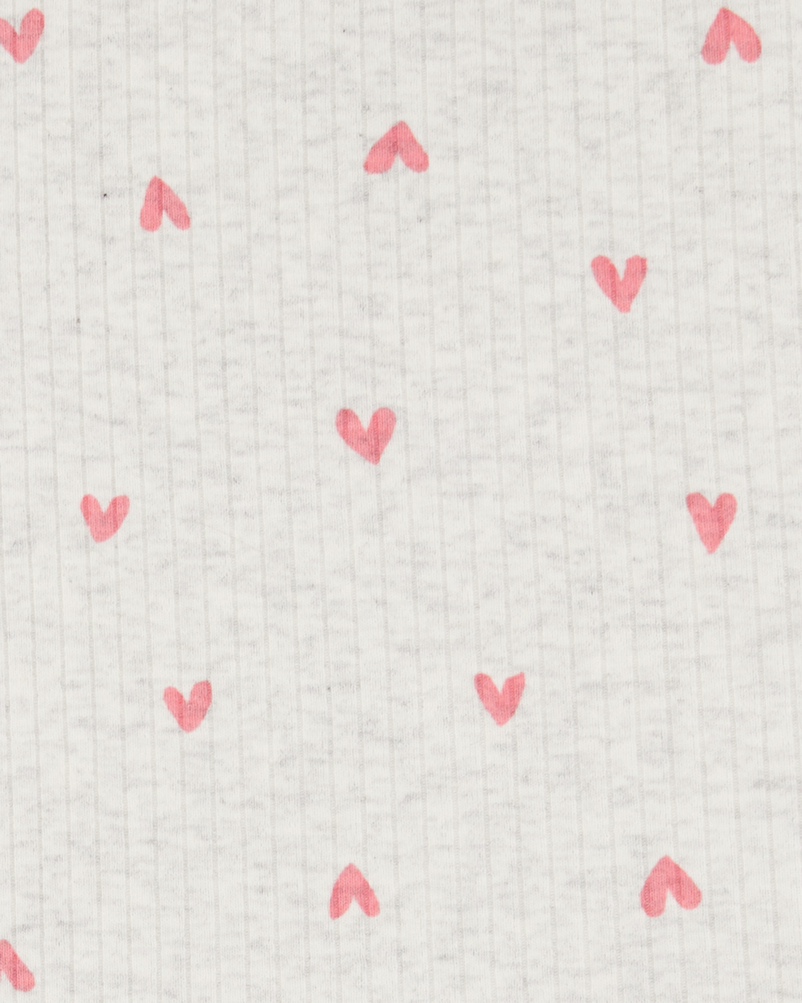 Set dos piezas de algodón acanalado, short y blusa, diseño corazones Set dos piezas de algodón acanalado, short y blusa, diseño corazones