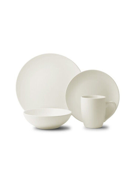 SET 16 PIEZAS STONEWARE D27-21-18/410ML MONO WHITE THOMSON SET 16 PIEZAS STONEWARE D27-21-18/410ML MONO WHITE THOMSON