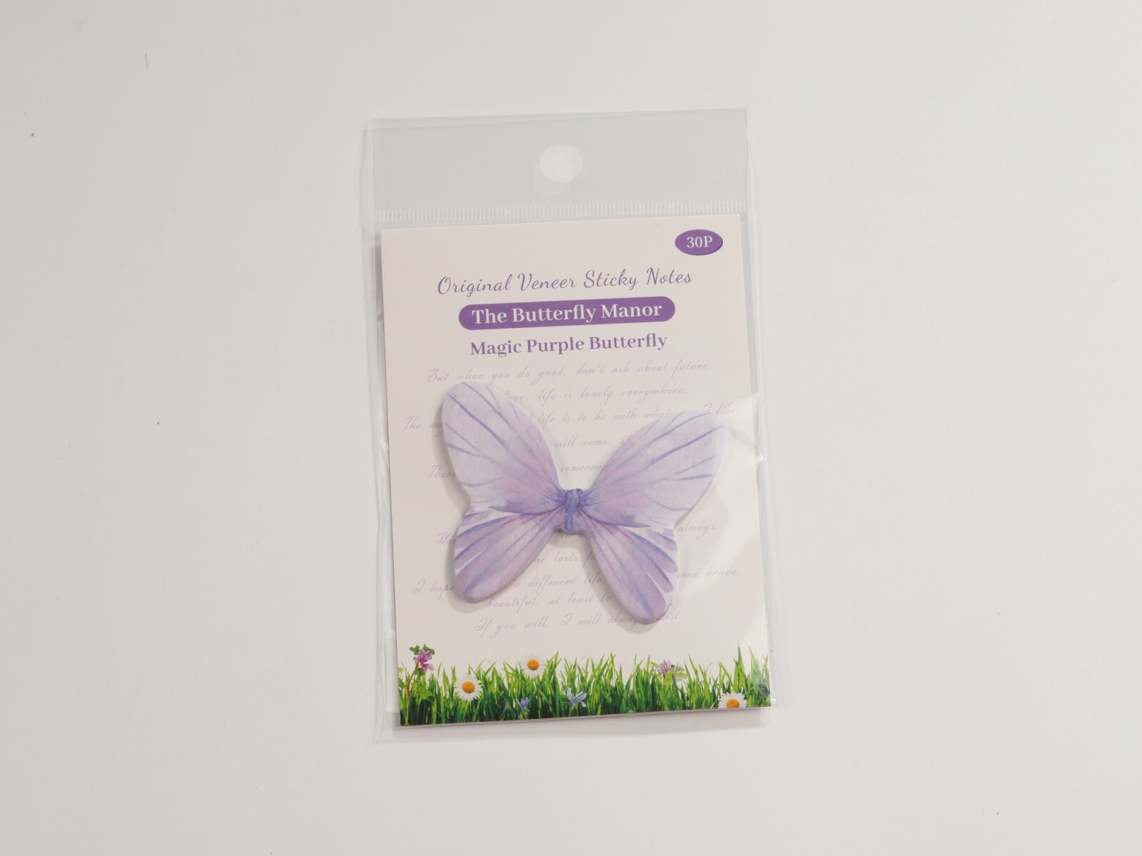 NOTA ADHESIVA COLECCIÓN MARIPOSA (MORADO) 