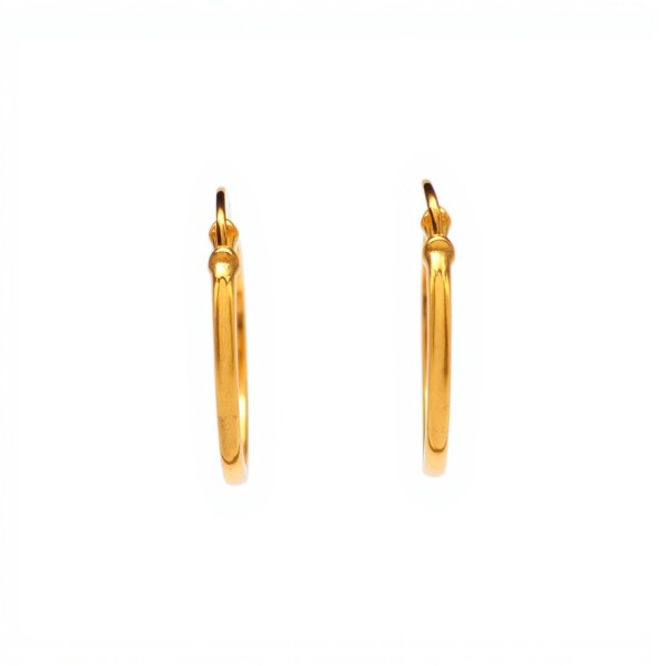 Caravanas aros de oro finos- Oro bajo - Sin piedra- CA8250 sinpiedra