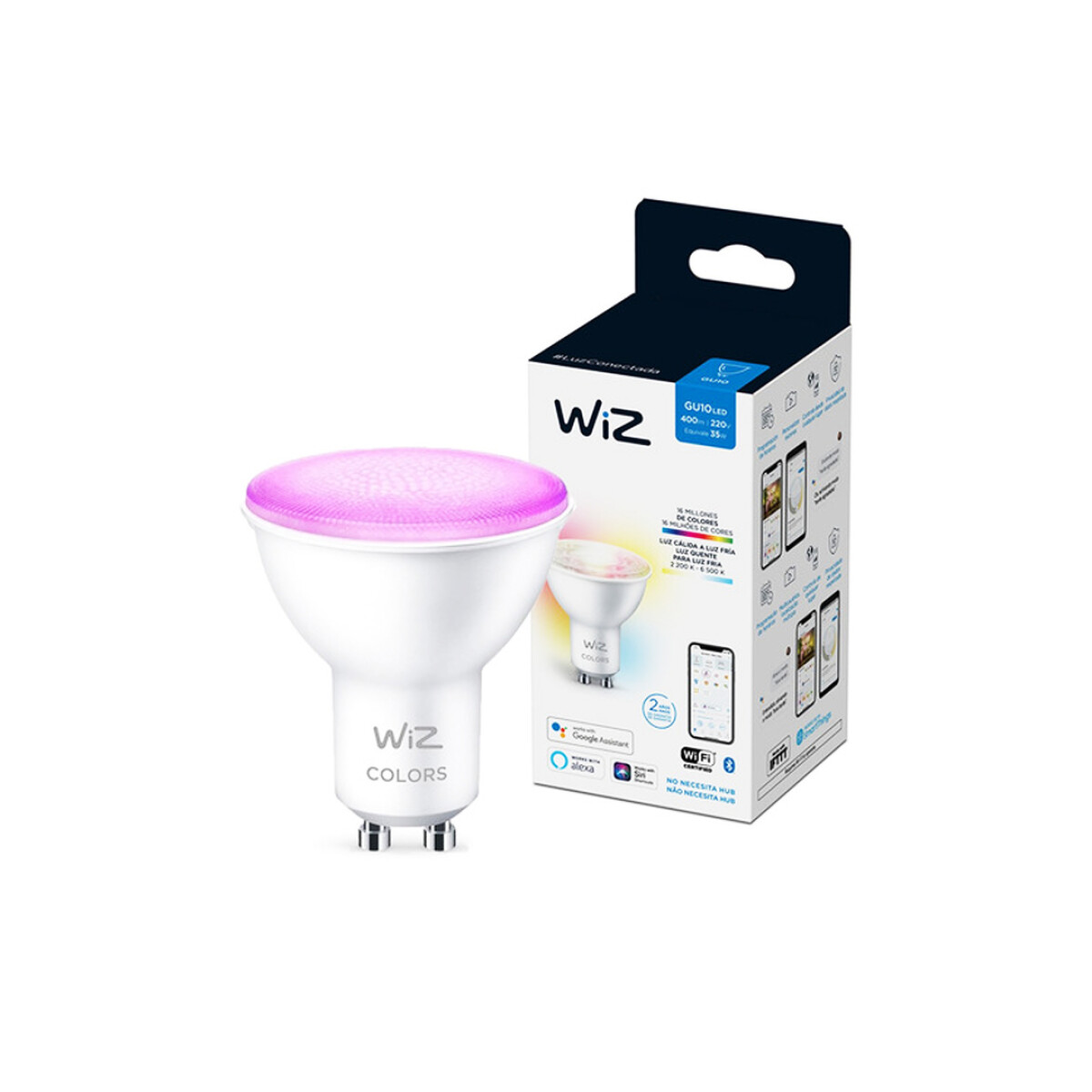 Lámpara Wiz Wifi Color GU10 LED 4.9W Phillips 