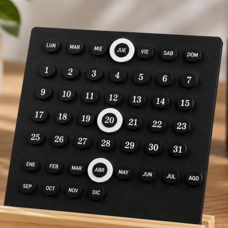 Calendario magnético de escritorio 13x15cm Negro