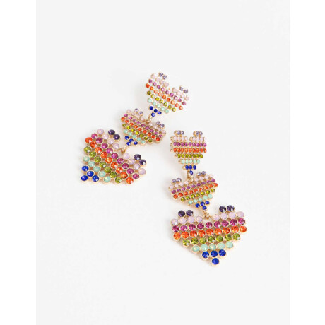 Aros Colgantes Largos Color Combinacion Multicolor