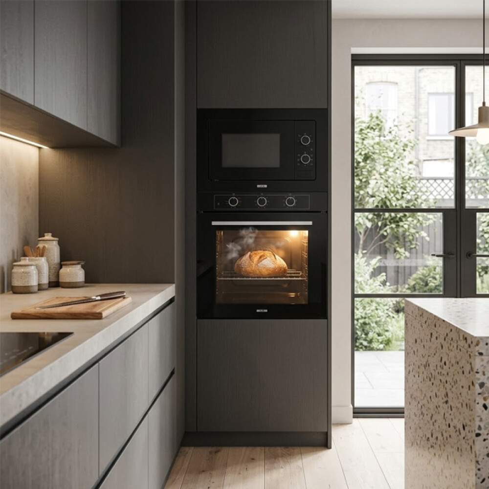 HORNO ELÉCTRICO DE EMPOTRAR MODELO OPTIMUM, CAPACIDAD 88LTS, NEGRO, 20 PROGRAMAS JLC Horno Eléctrico De Empotrar Modelo Optimum, Capacidad 88lts, Negro, 20 Programas Jlc