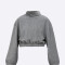 Sweater acanalado gris