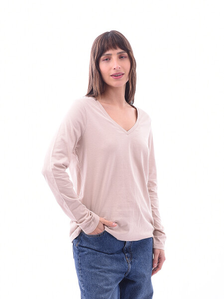 REMERA BASICA PETRA BEIGE (V)