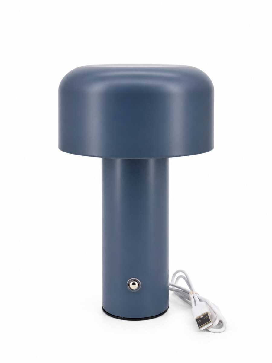 LAMPARA DE MESA TIPO HONGO - AZUL 