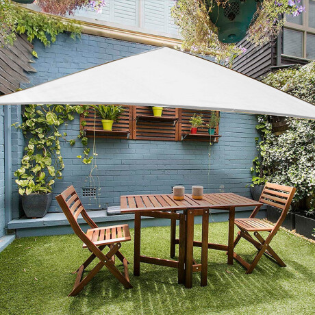 Lona Toldo Vela Triangular Filtro Uv 3,6m Sombra Blanco